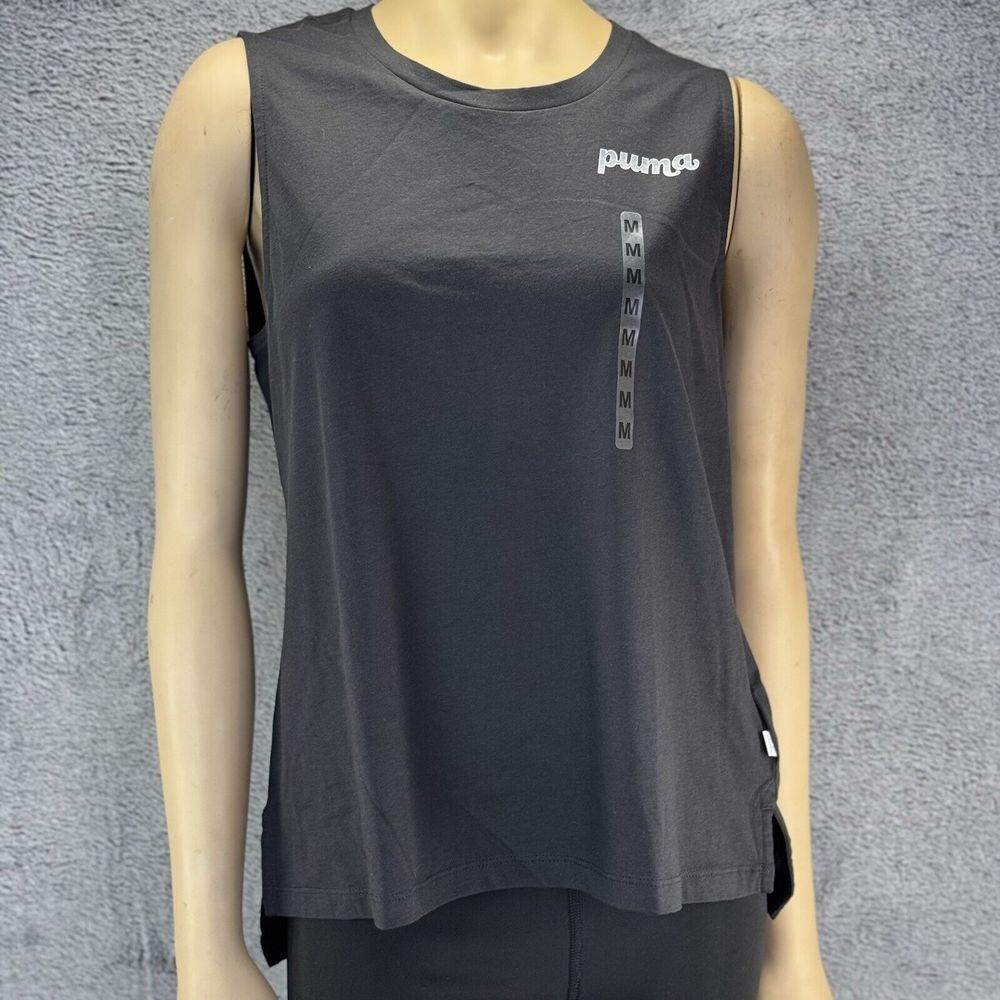 Puma Women's‎ crew neck sleeveless Black medium tank top